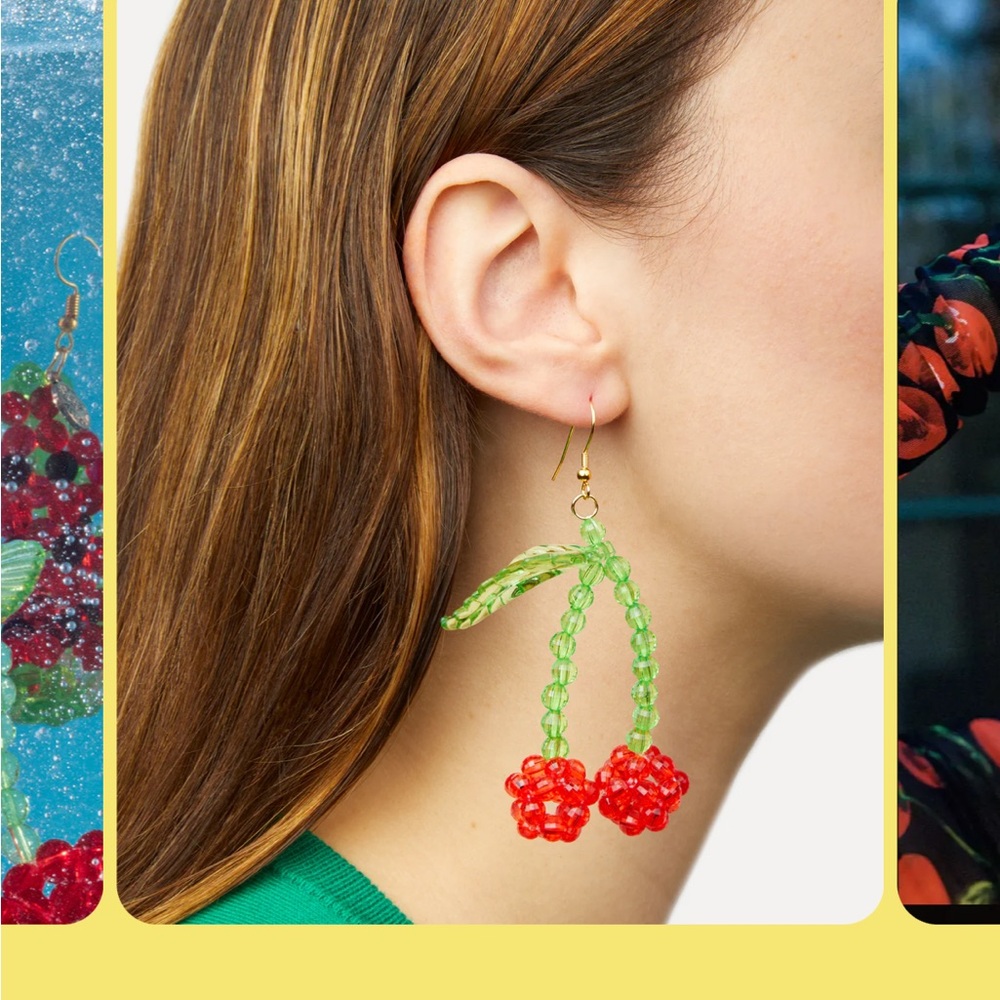 Authentic Susan Alexandra Cherry Lolita Earrings